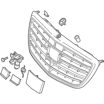 Mercedes-Benz 222-880-10-02-9040 Upper Grille