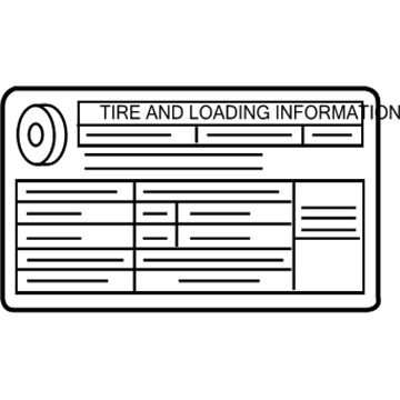 Mercedes-Benz 172-584-14-07 Tire Info Label