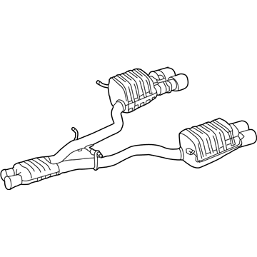 2013 Mercedes-Benz SLK55 AMG Muffler - 172-490-09-21