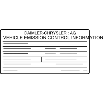 Mercedes-Benz 260-221-02-00 Emission Label