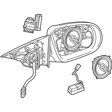 Mercedes-Benz 205-810-13-02 Mirror Assembly