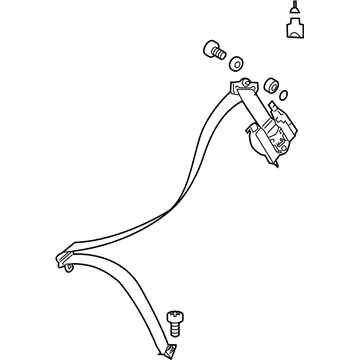 Mercedes-Benz S550 Seat Belt - 221-860-13-85-9C94