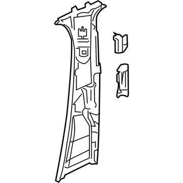 Mercedes-Benz 213-690-36-25-8U13 Upper Center Pillar Trim