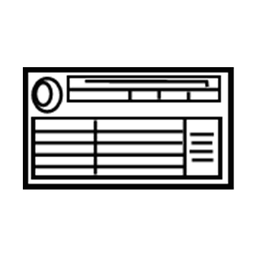 Mercedes-Benz 216-584-10-13 Tire Info Label