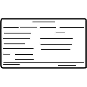 Mercedes-Benz 275-221-42-01 Emission Label