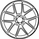 Mercedes-Benz 204-401-25-00-7X21 Wheel, Alloy