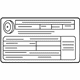 Mercedes-Benz 205-584-83-20 Tire Pressure Label