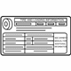 Mercedes-Benz 242-584-06-00 Tire Info Label