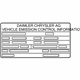 Mercedes-Benz 463-584-26-39 Tire Pressure Label