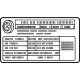 Mercedes-Benz 297-584-05-04 Tire Info Label